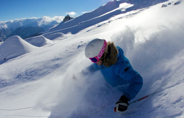 Skiing fun in the ski region of Gastein